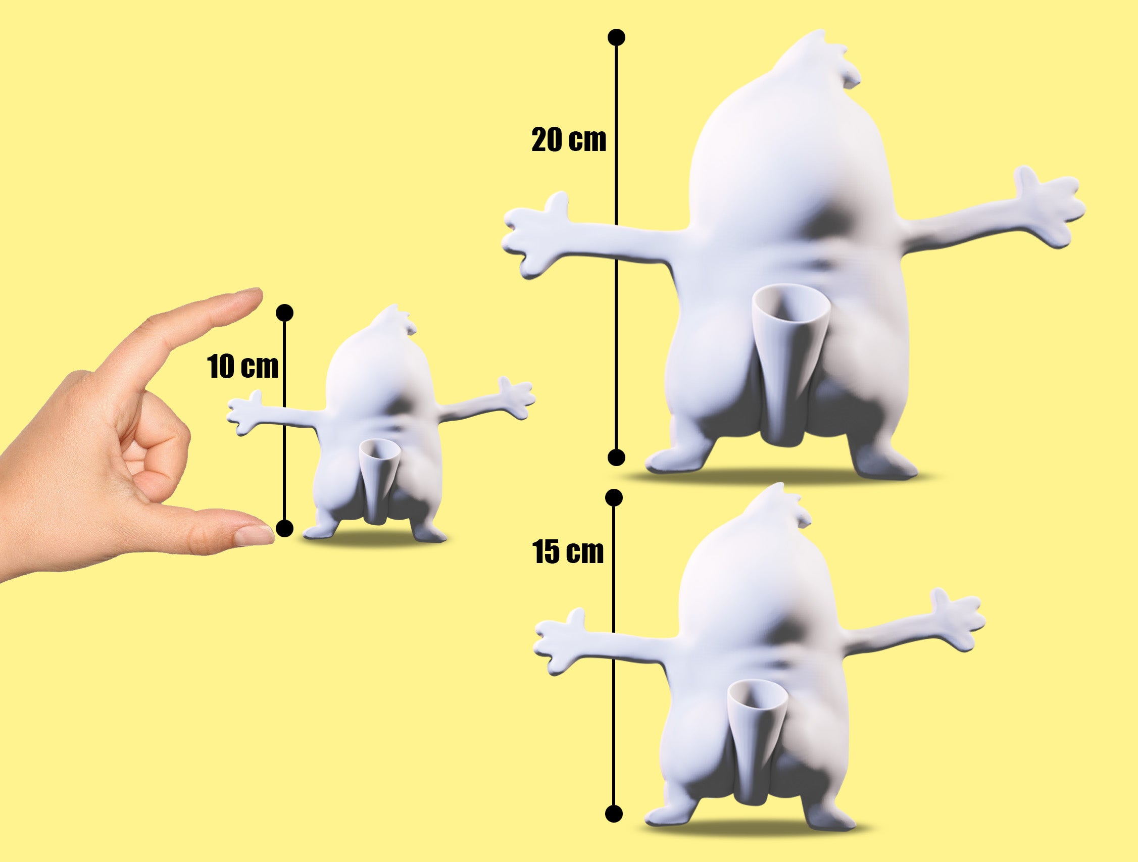 Minimalistisk tilpasset 3D kjæledyrskulpturkontur